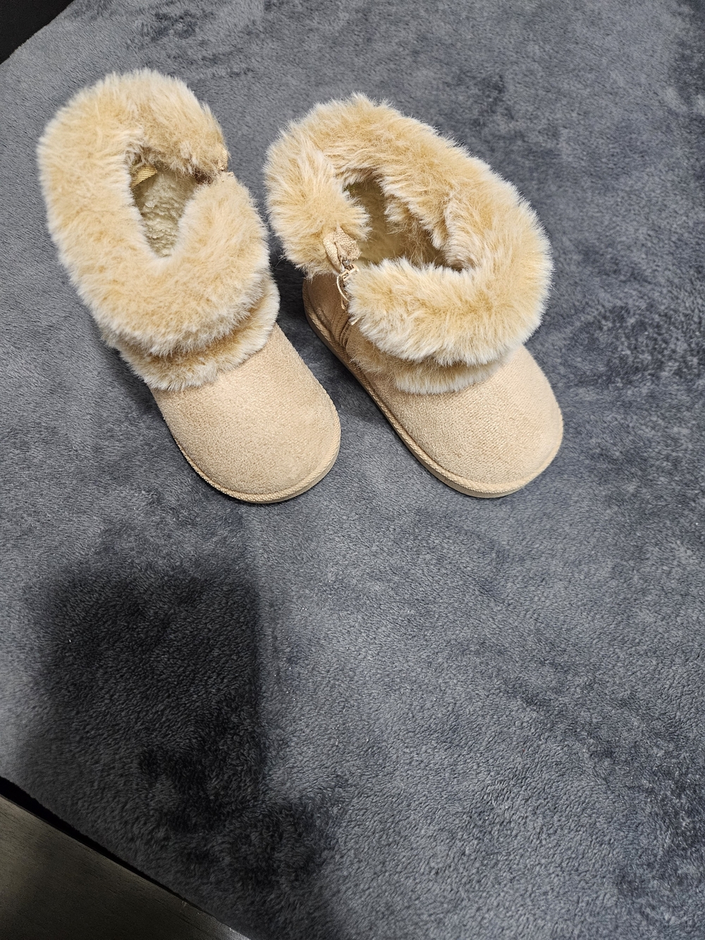 Cozy Faux Fur Lined Baby’s Winter Boots - Tan
